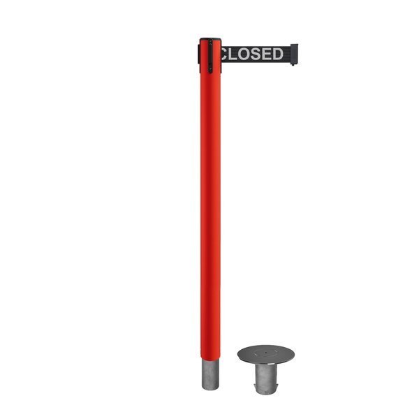 Stanchion Belt Barrier Removable Base Red Post 11ft.Line...Belt, Montour Line, Mfr#: MSX630R-RD-THISLBW-110